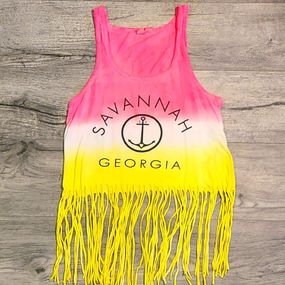Savannah Ga Fringe Tank Top